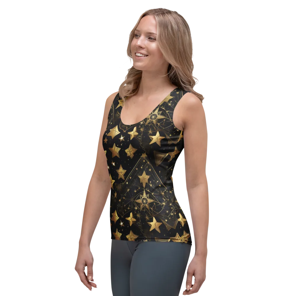 Gilded Constellation on Women's Tank Top — Left Front