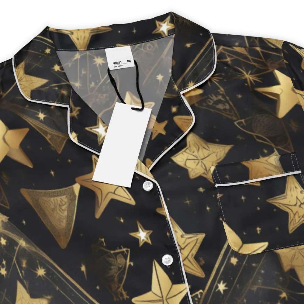 Gilded Constellation on Women's Short Sleeve Pajama Top — Product details