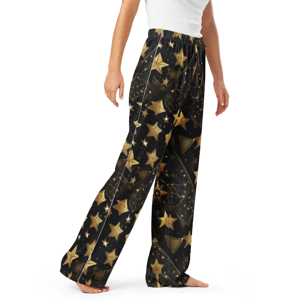 Gilded Constellation on Women's Pajama Pants — Right Front