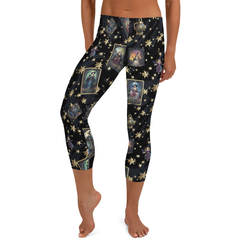 Celestial Arcana on Capri Leggings — Front