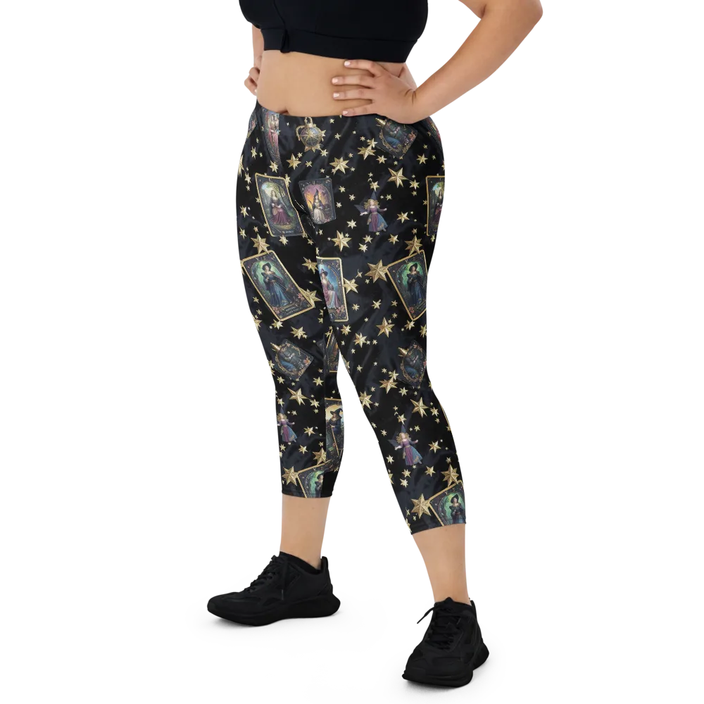 Celestial Arcana on Capri Leggings — Front