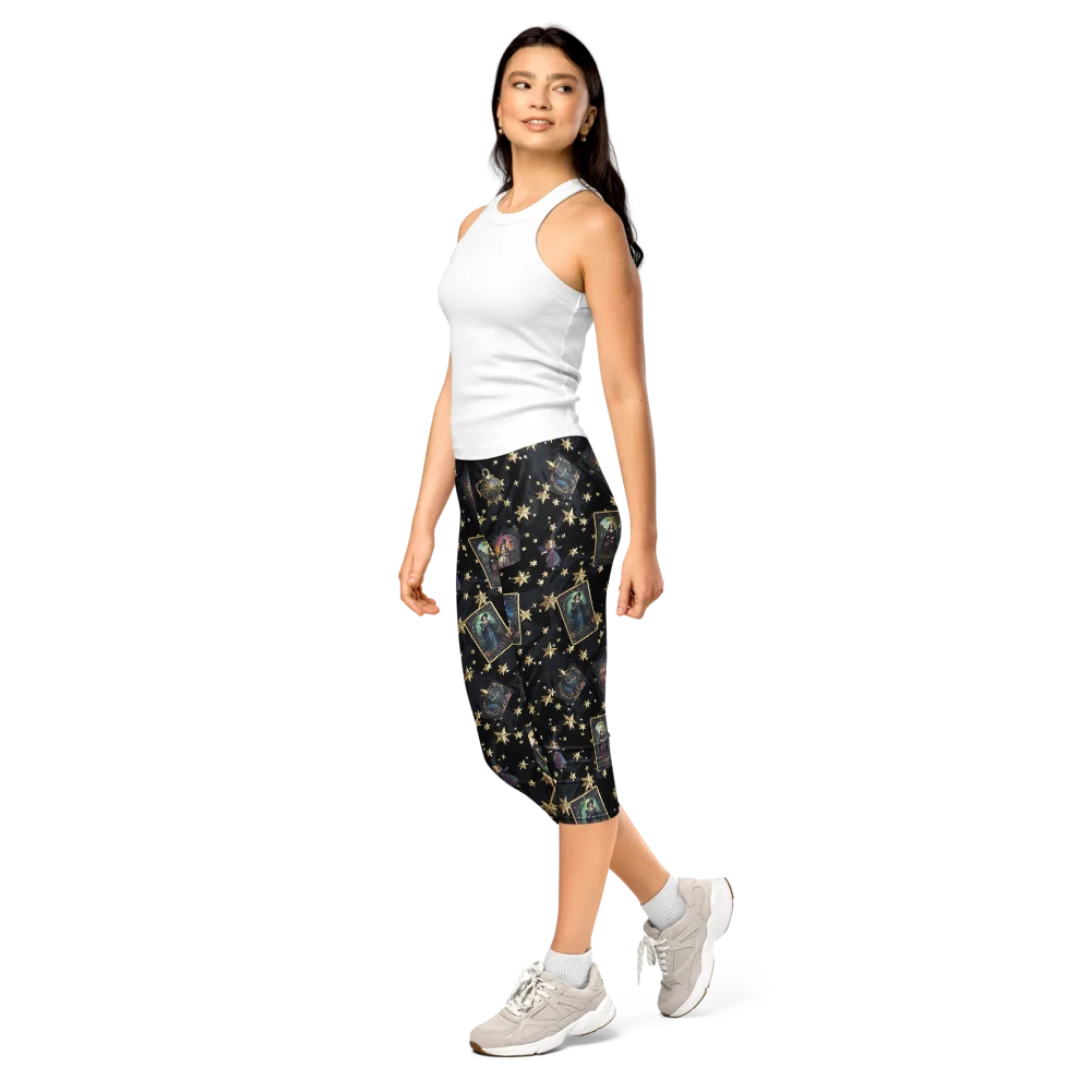 Celestial Arcana on Capri Leggings — Left Front