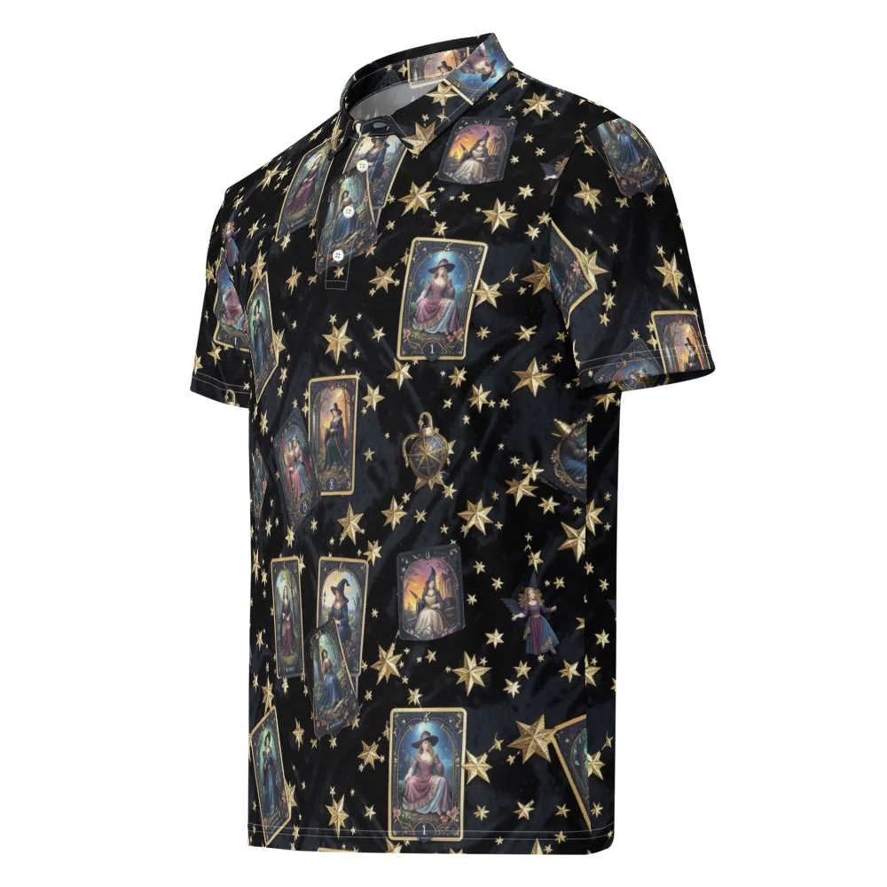 Celestial Arcana on Men's Slim Fit Polo Shirt — Left Front