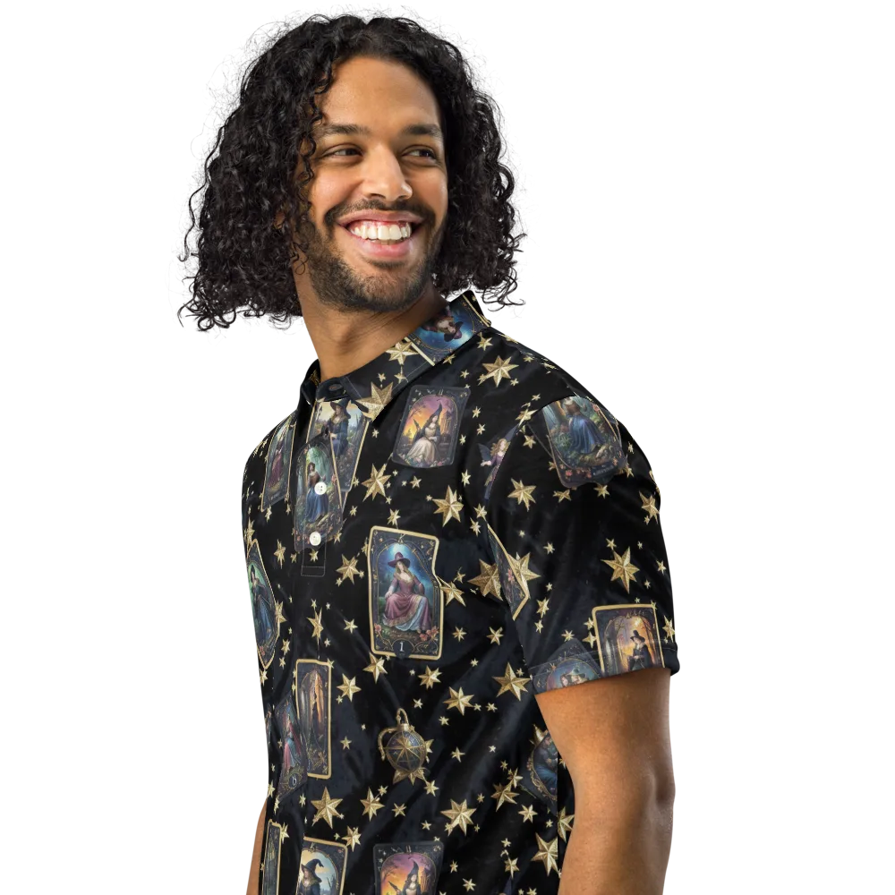 Celestial Arcana on Men's Slim Fit Polo Shirt — Left Front