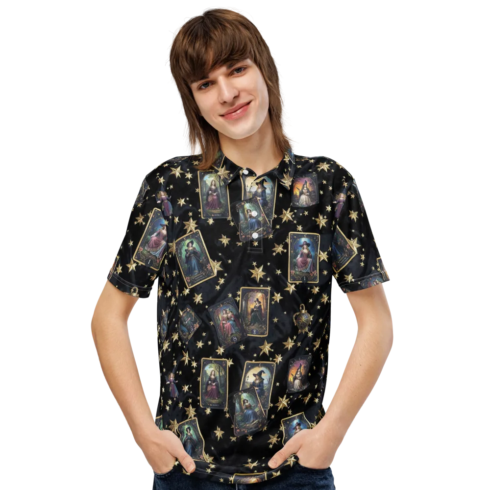 Celestial Arcana on Men's Slim Fit Polo Shirt — Front