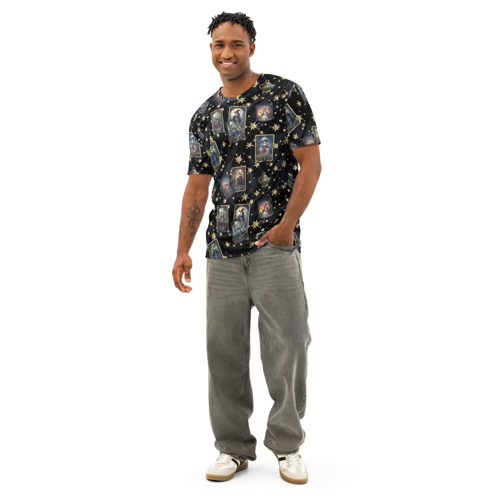 Celestial Arcana on Men's Cotton Crew Neck T-Shirt — Front