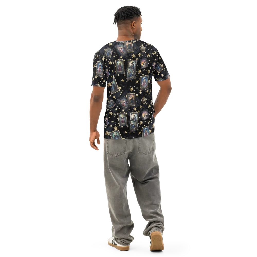 Celestial Arcana on Men's Cotton Crew Neck T-Shirt — Back