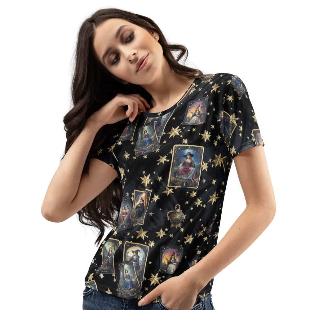 Celestial Arcana on Women's Crew Neck T-Shirt — Left Front