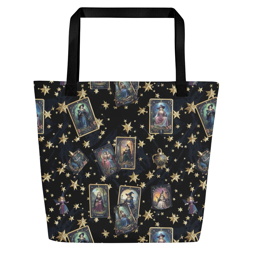 Celestial Arcana on Large Tote Bag W/ Pocket — Front