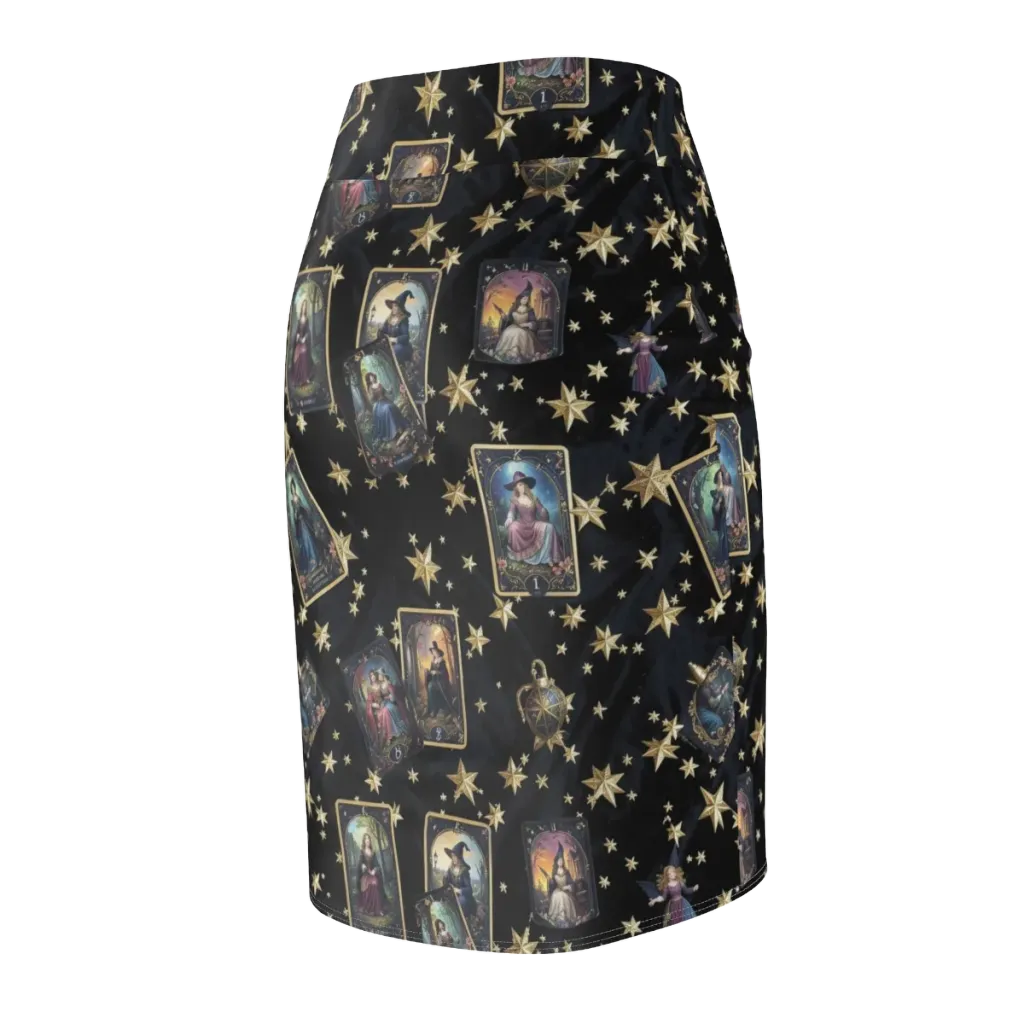 Celestial Arcana on Pencil Skirt — Back Side