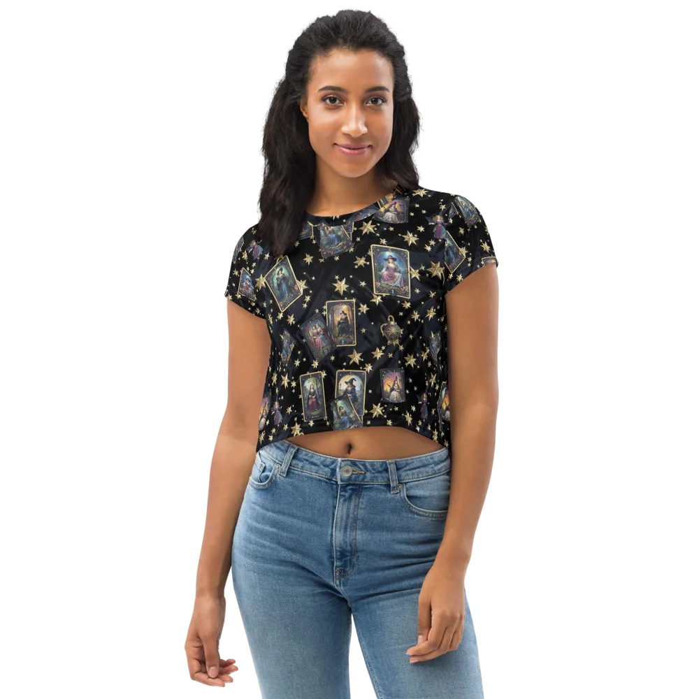 Celestial Arcana on Crop Tee — Front