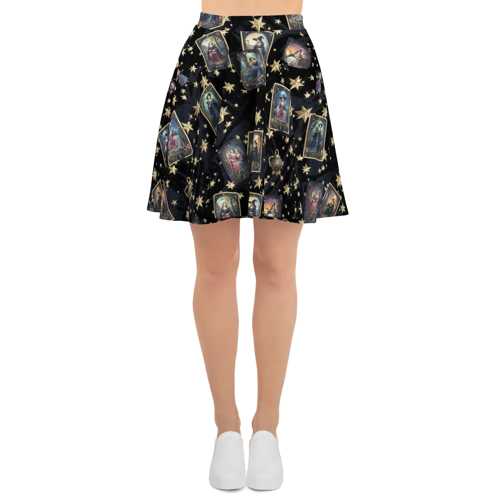 Celestial Arcana on Skater Skirt — Front