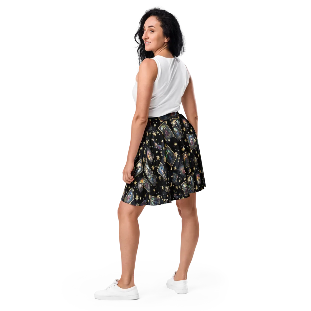 Celestial Arcana on Skater Skirt — Back