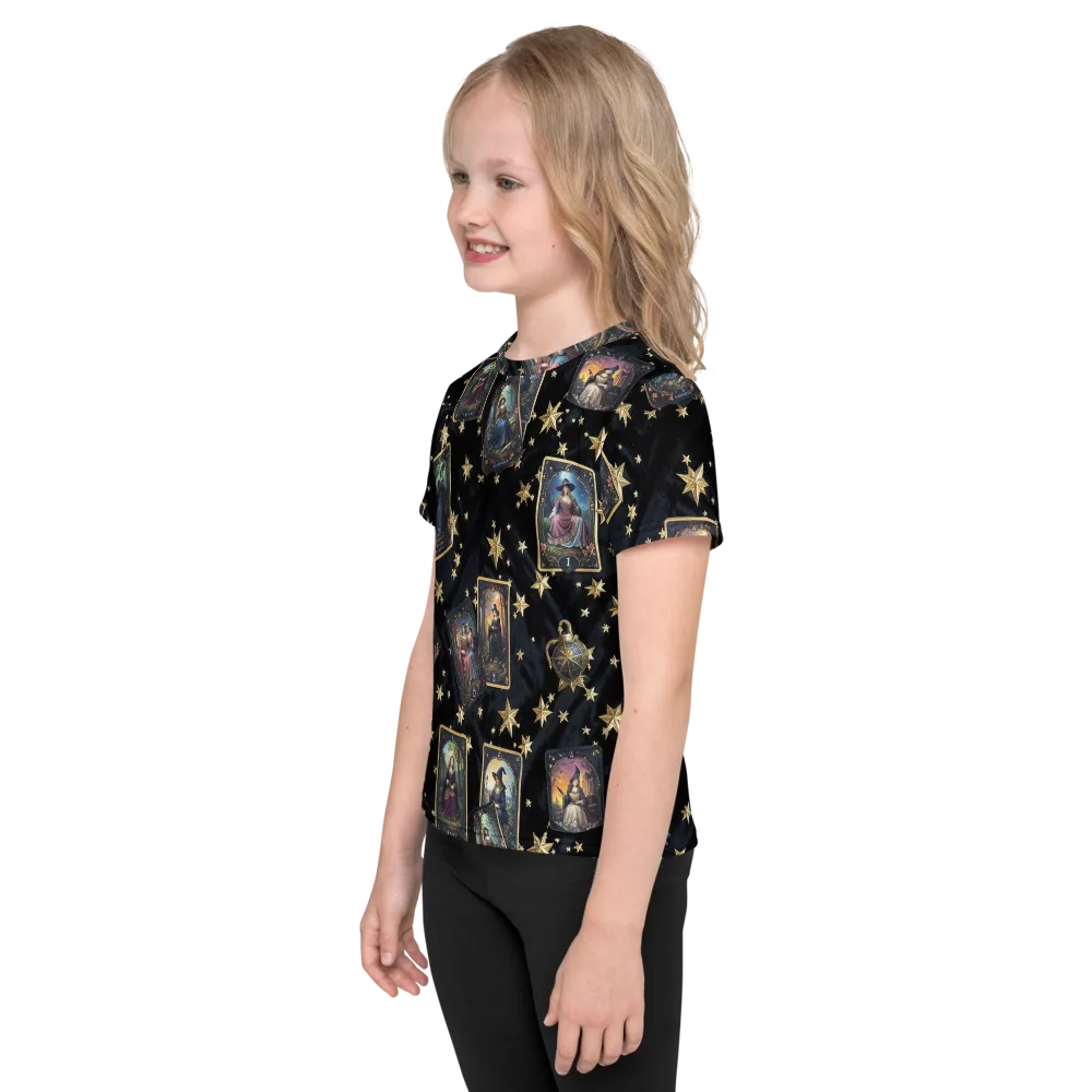 Celestial Arcana on Kids Crew Neck T-Shirt — Left