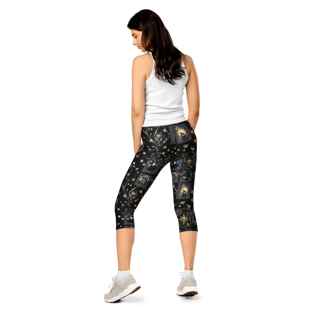 Midnight Arcana on Capri Leggings — Back