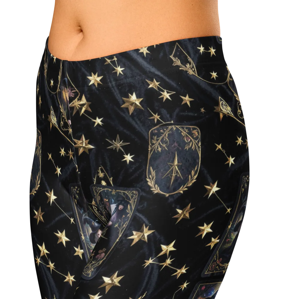Midnight Arcana on Capri Leggings — Zoomed-in
