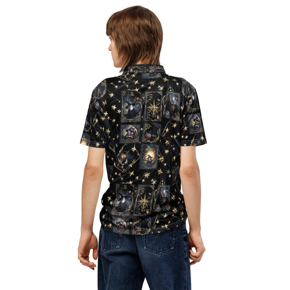 Midnight Arcana on Men's Slim Fit Polo Shirt — Back