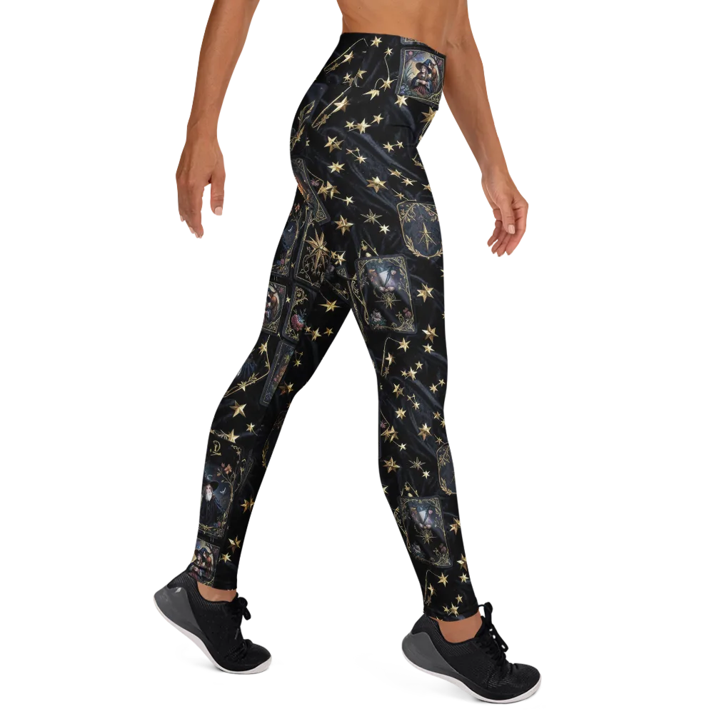 Midnight Arcana on Yoga Leggings — Right