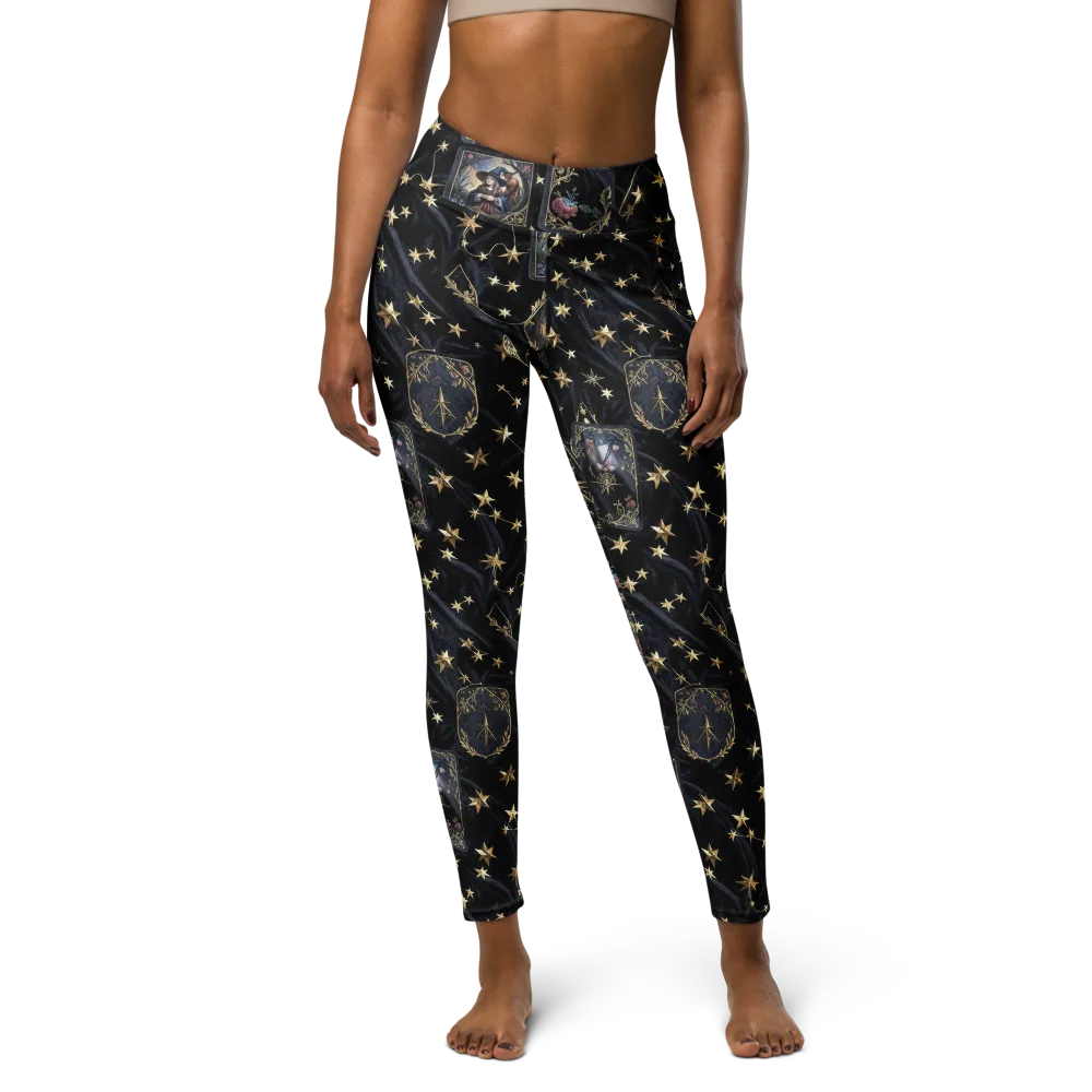 Midnight Arcana on Yoga Leggings — Front