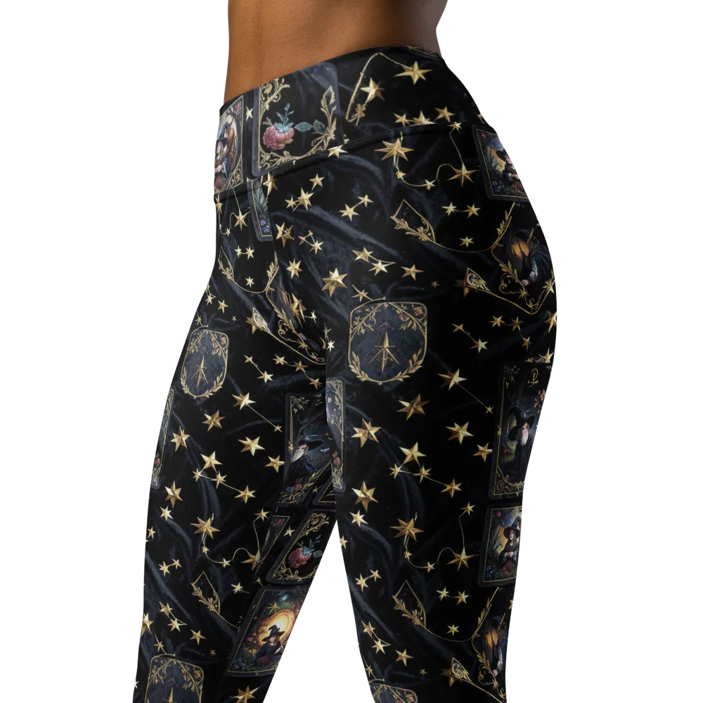 Midnight Arcana on Yoga Leggings — Left Front