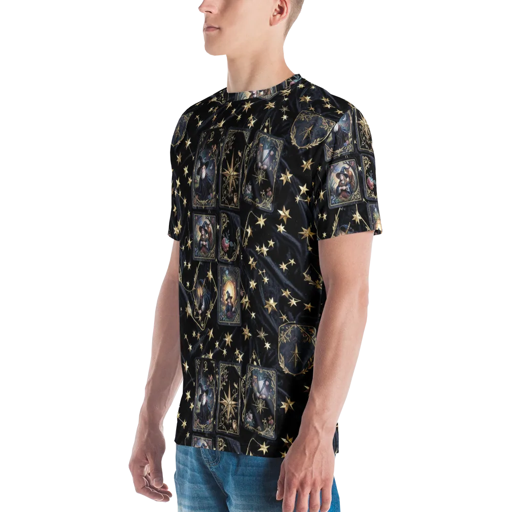 Midnight Arcana on Men's Crew Neck T-Shirt — Left