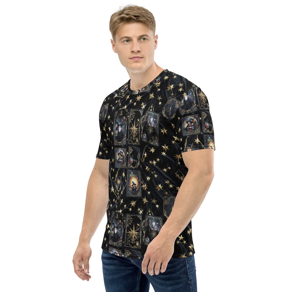 Midnight Arcana on Men's Crew Neck T-Shirt — Left