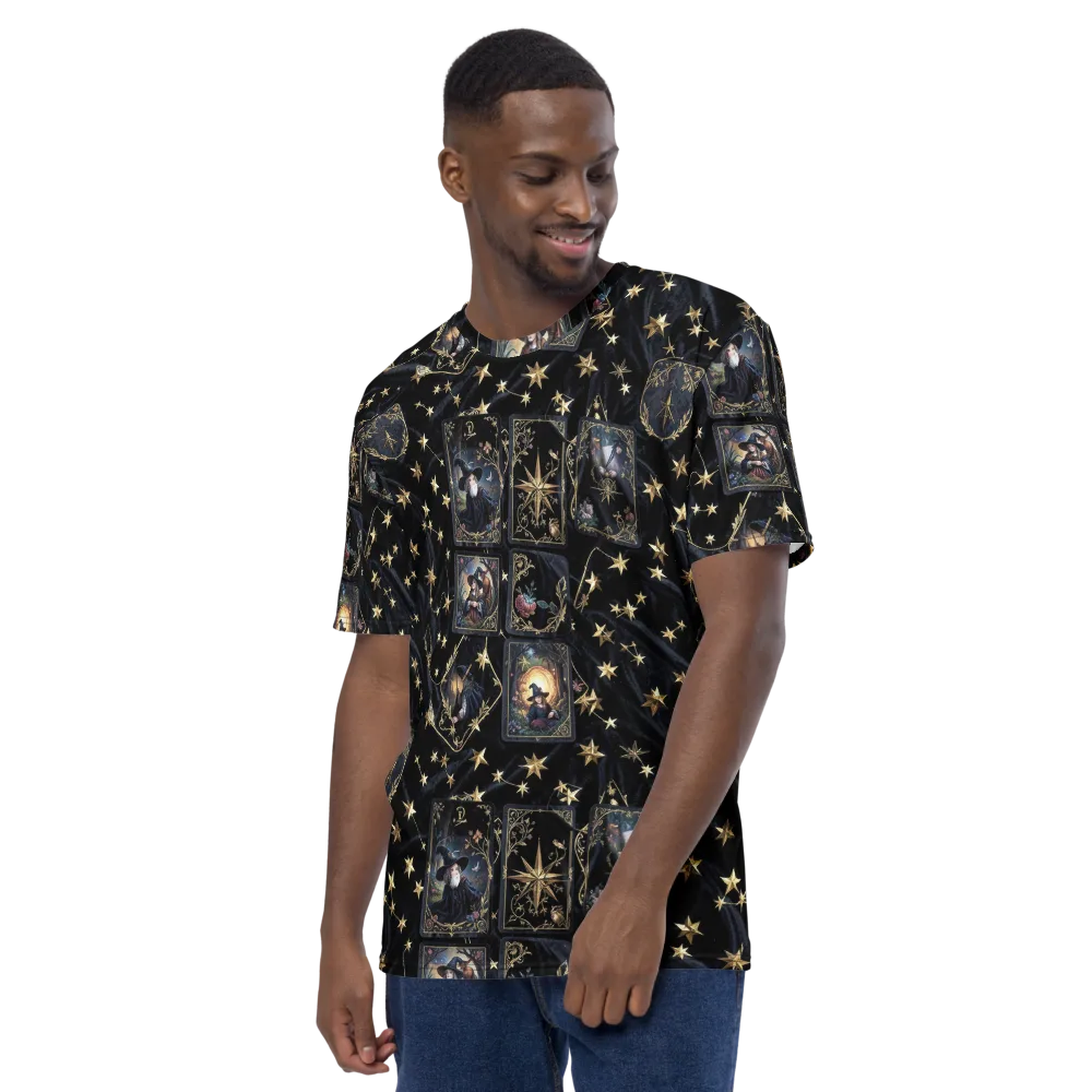 Midnight Arcana on Men's Crew Neck T-Shirt — Left