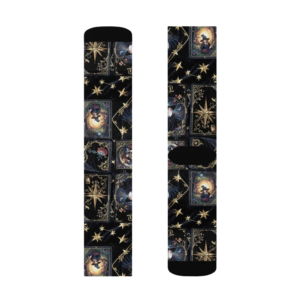 Midnight Arcana on Socks — Left Sock