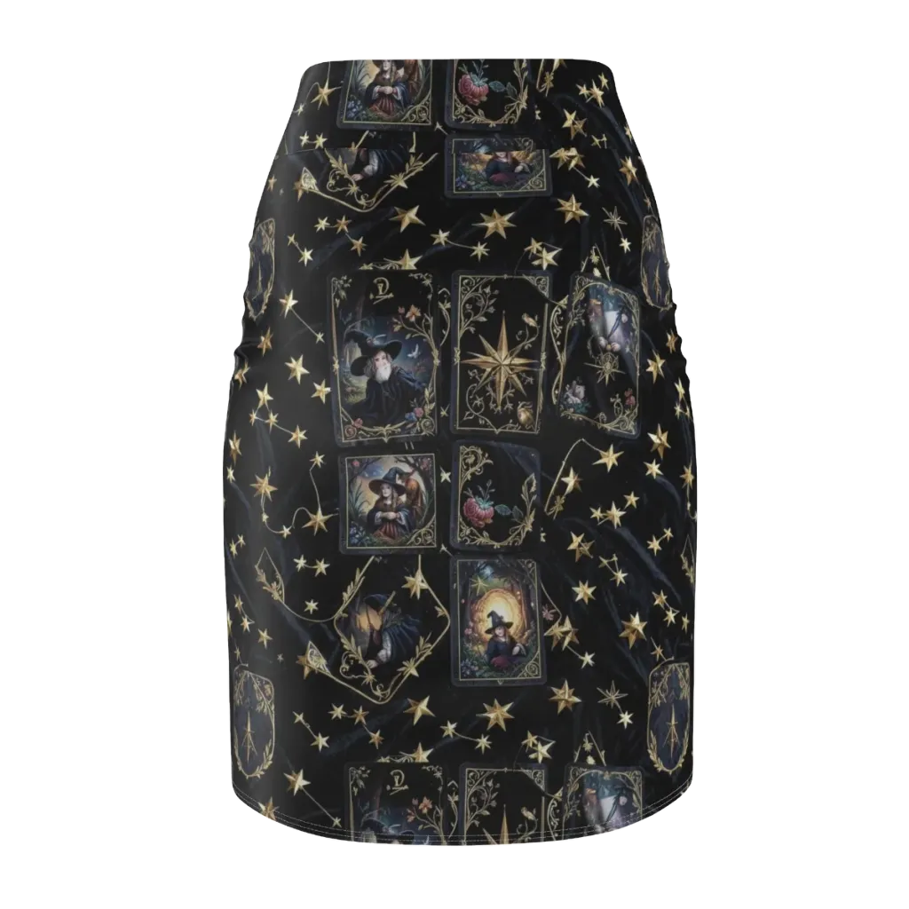 Midnight Arcana on Pencil Skirt — Back