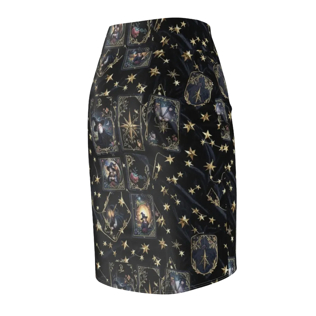 Midnight Arcana on Pencil Skirt — Back Side