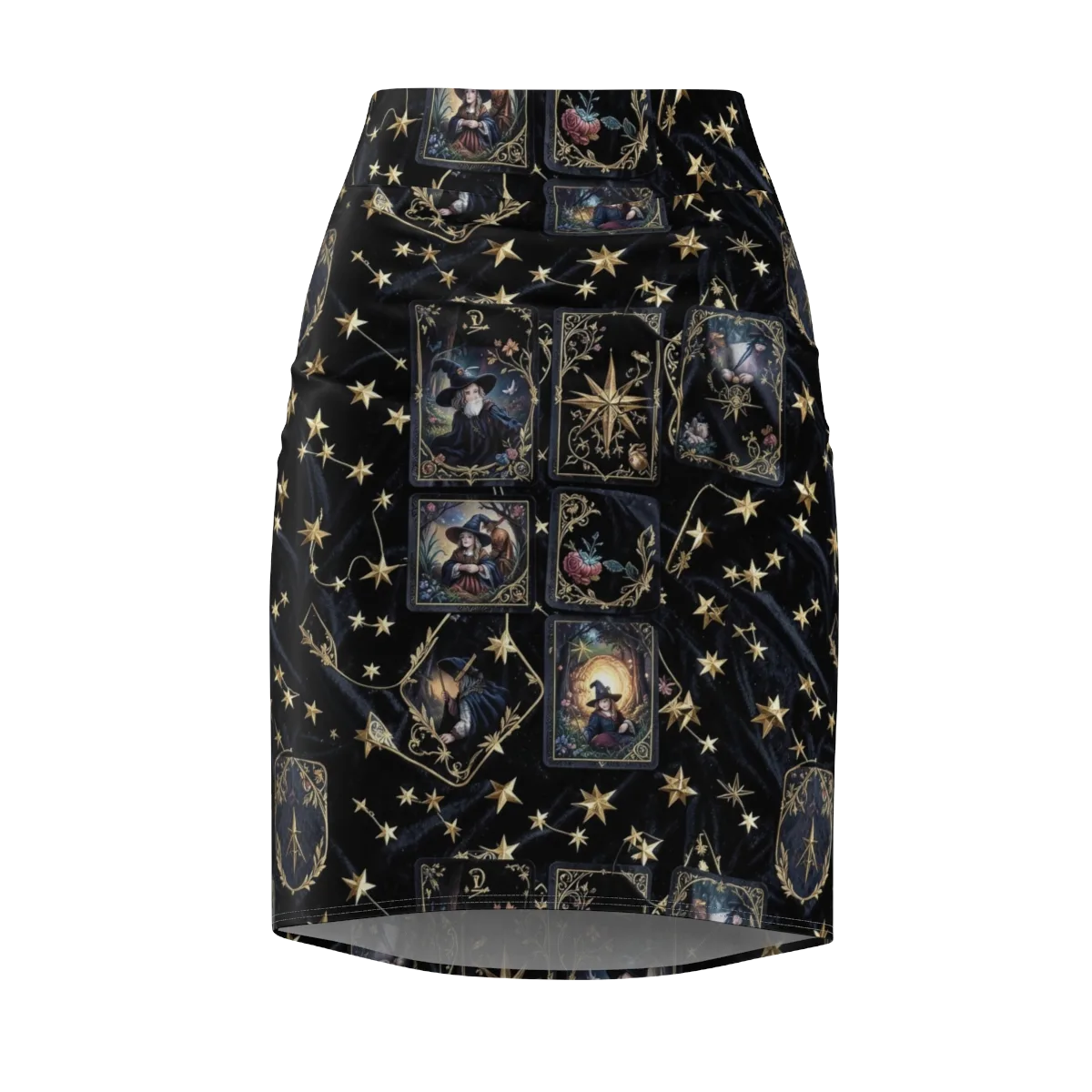 Midnight Arcana on Pencil Skirt — Front