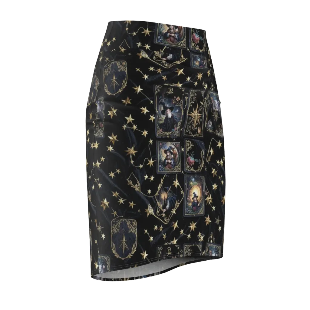 Midnight Arcana on Pencil Skirt — Front Side