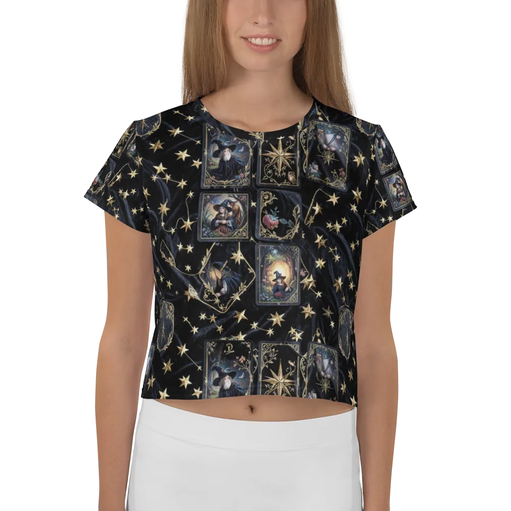 Midnight Arcana on Crop Tee — Front