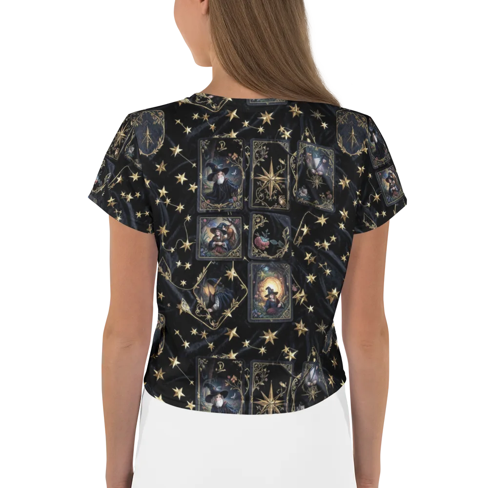 Midnight Arcana on Crop Tee — Back