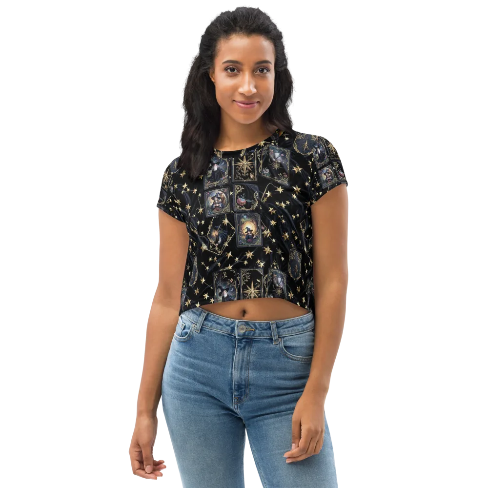 Midnight Arcana on Crop Tee — Front