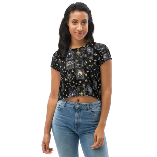 Midnight Arcana on a Crop Tee