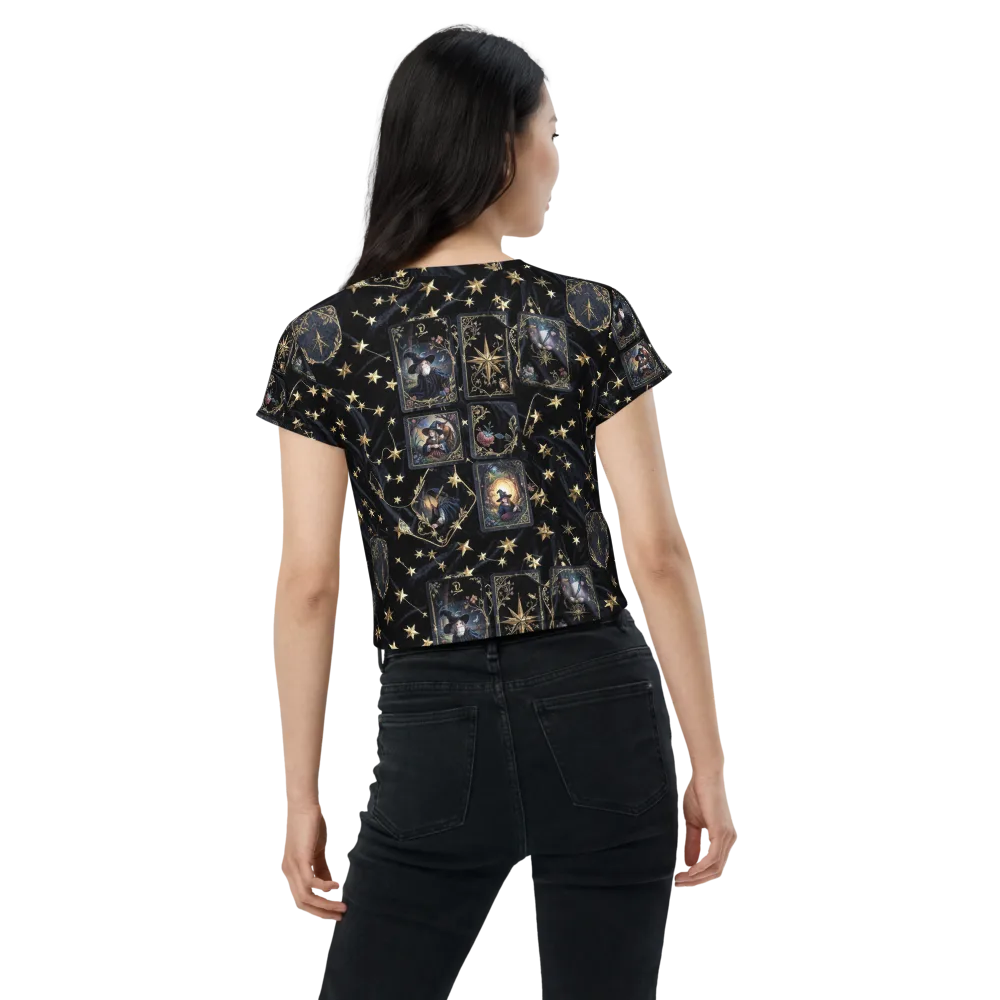 Midnight Arcana on Crop Tee — Back