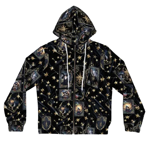 Midnight Arcana on a Women's Full-Zip Hoodie