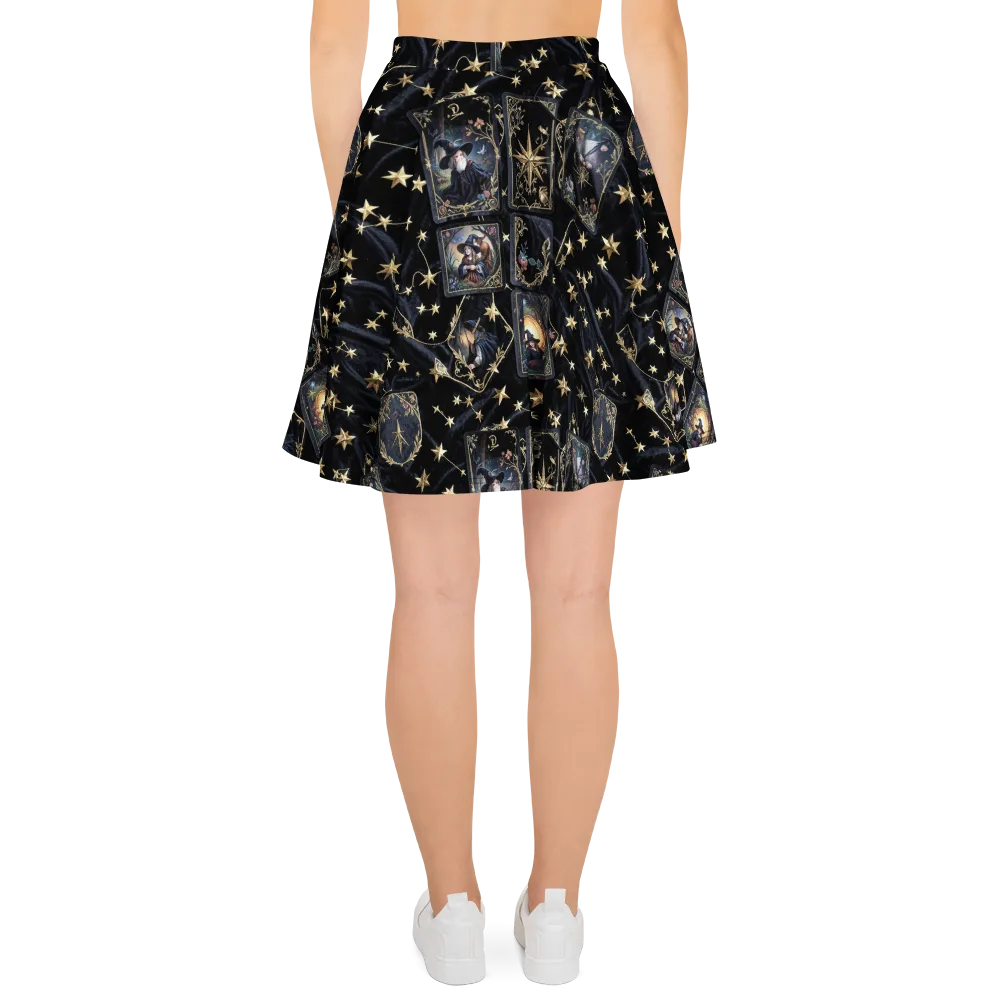 Midnight Arcana on Skater Skirt — Back
