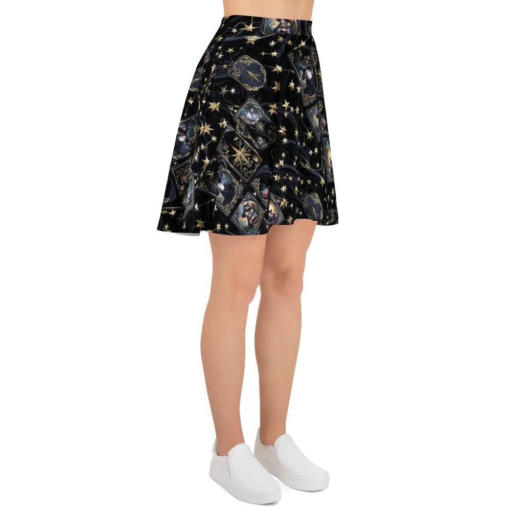 Midnight Arcana on Skater Skirt — Right
