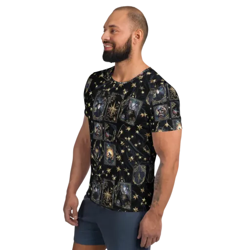 Midnight Arcana on a Men's Athletic T-Shirt