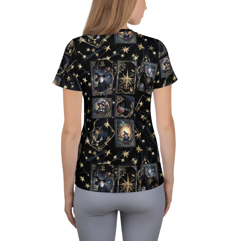 Midnight Arcana on Women's Athletic T-Shirt — Back