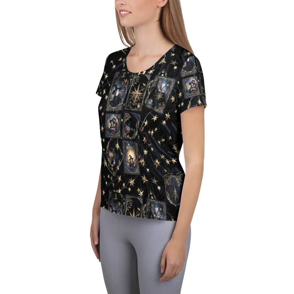 Midnight Arcana on Women's Athletic T-Shirt — Left