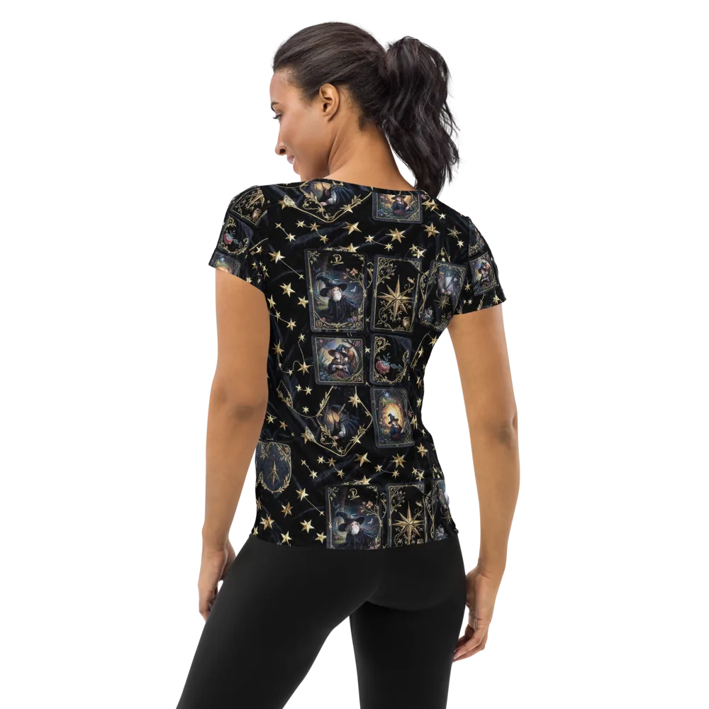Midnight Arcana on Women's Athletic T-Shirt — Back