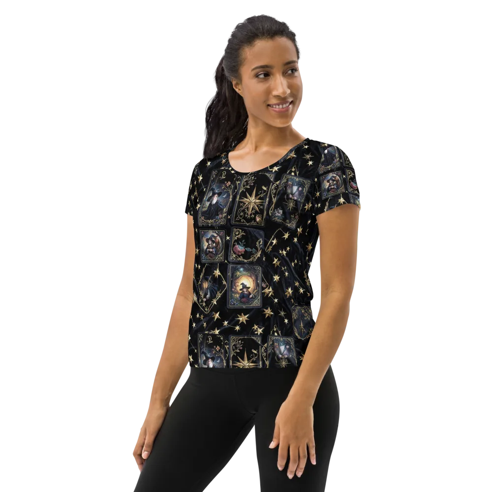 Midnight Arcana on Women's Athletic T-Shirt — Left