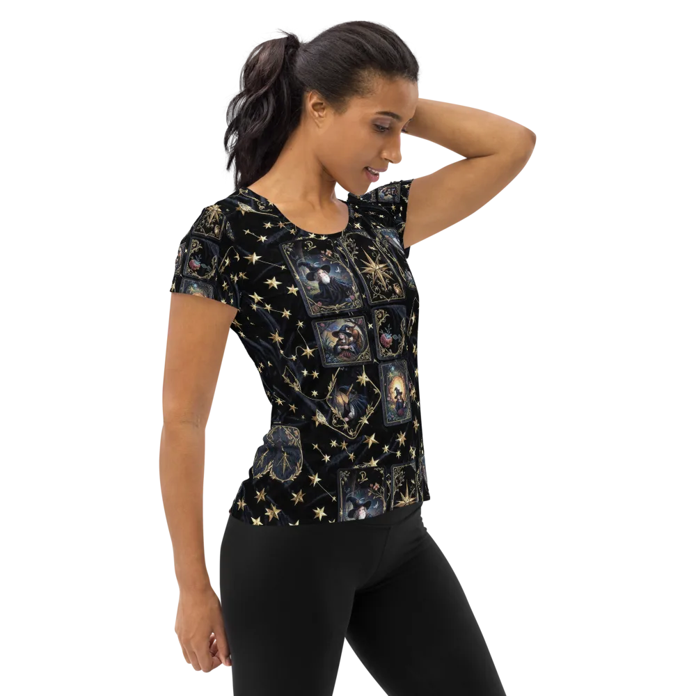Midnight Arcana on Women's Athletic T-Shirt — Right