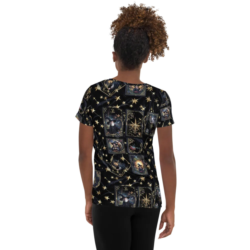 Midnight Arcana on Women's Athletic T-Shirt — Back