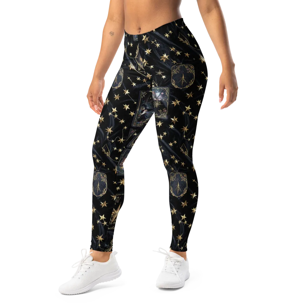 Midnight Arcana on Leggings — Left Front