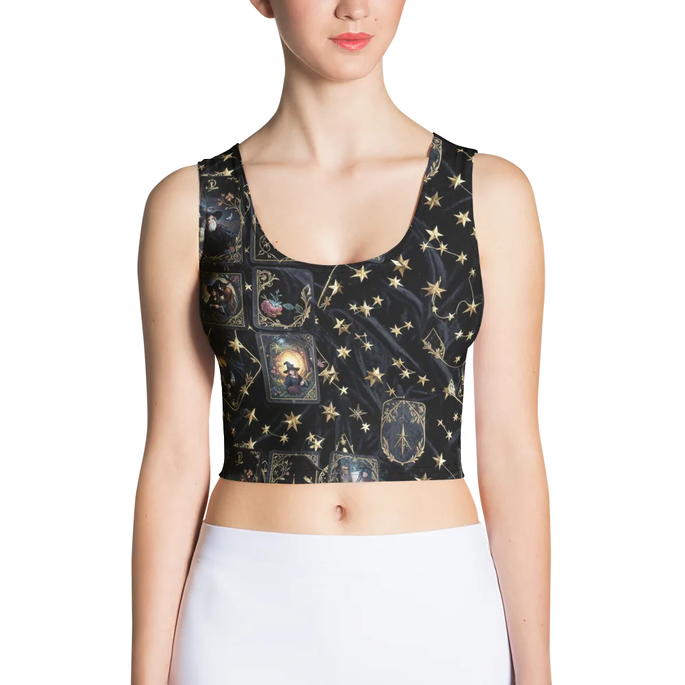 Midnight Arcana on Crop Top — Front