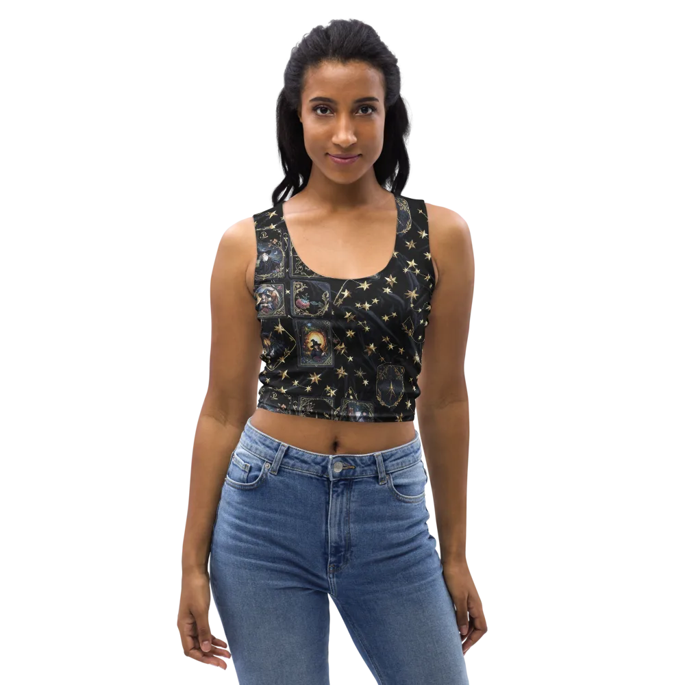 Midnight Arcana on Crop Top — Front